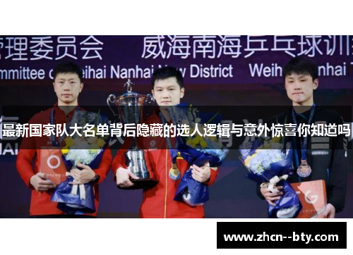 最新国家队大名单背后隐藏的选人逻辑与意外惊喜你知道吗
